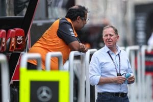 Martin Brundle at Singapore Grand Prix discussing FIA driver meeting controversy