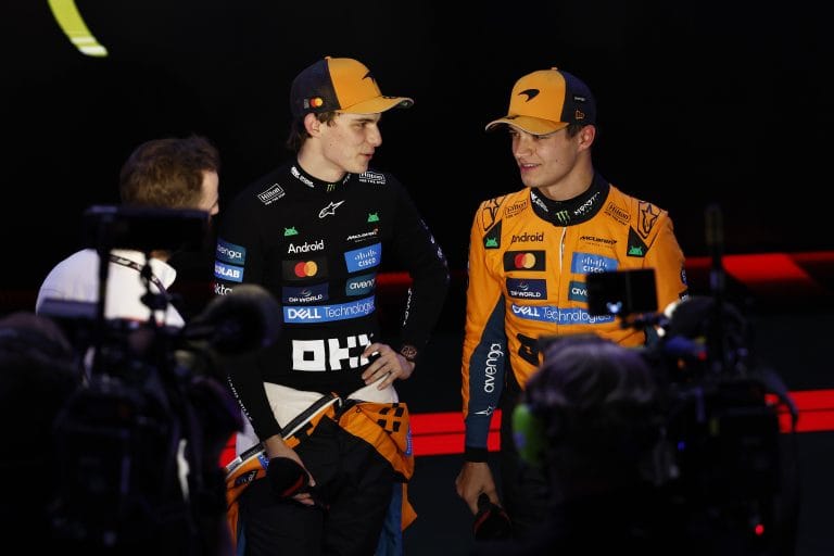 Lando Norris and Oscar Piastri at Abu Dhabi press conference before title showdown