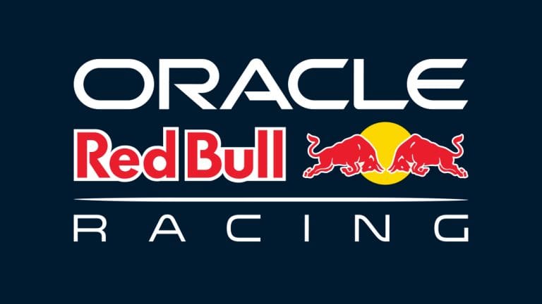 Red Bull Racing's updated 2026 logo featuring white outline around team text