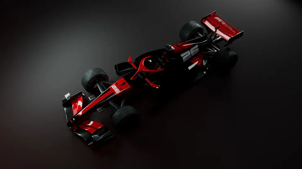 F1 2026 car rendering showing active aero and new design philosophy
