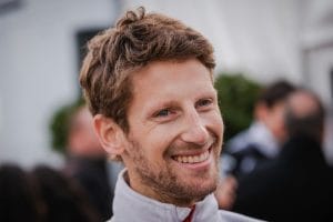 Romain Grosjean holds charred helmet from 2020 Bahrain crash that saved his life
